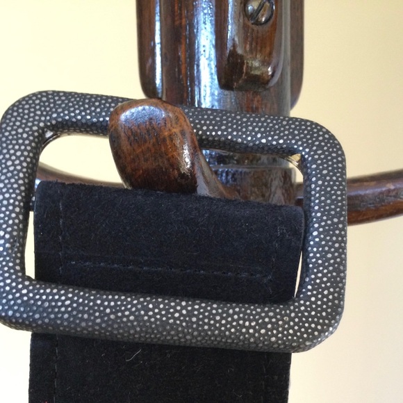 Cole Haan Black Suede Belt - Picture 1 of 4